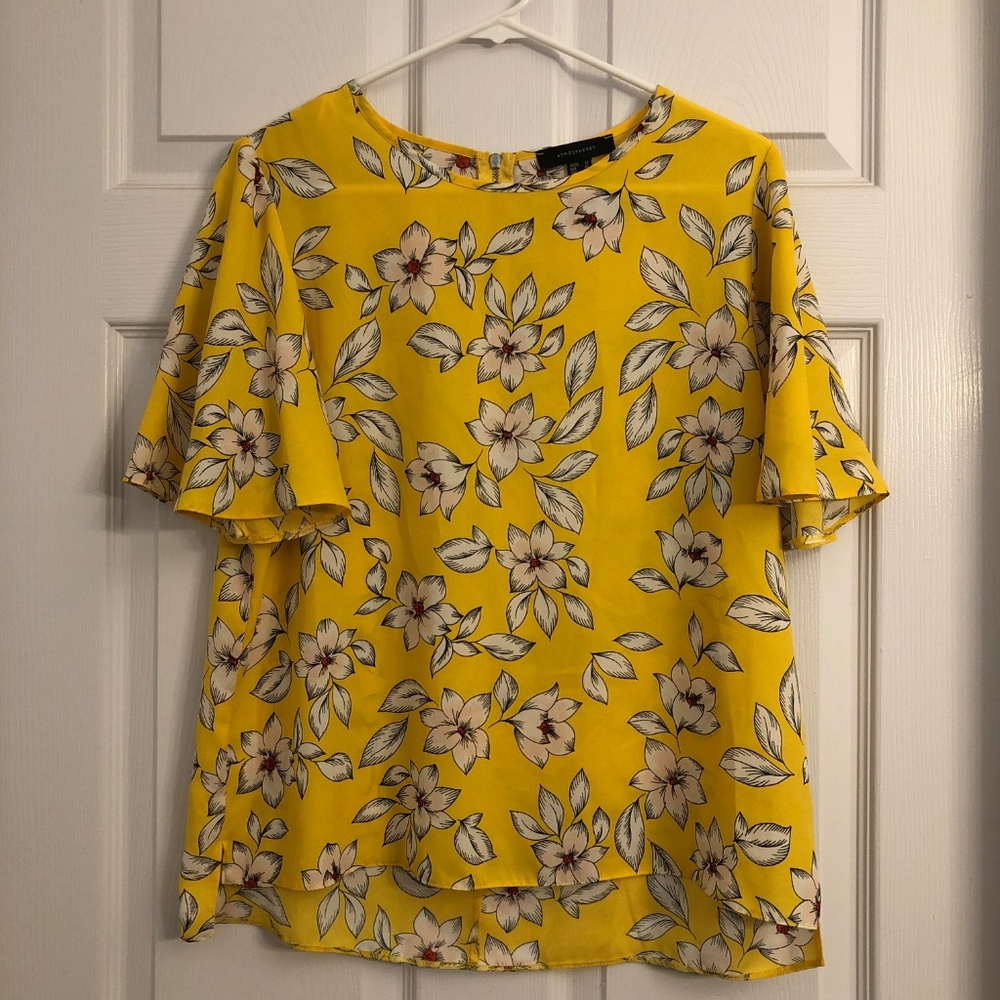 Yellow floral top